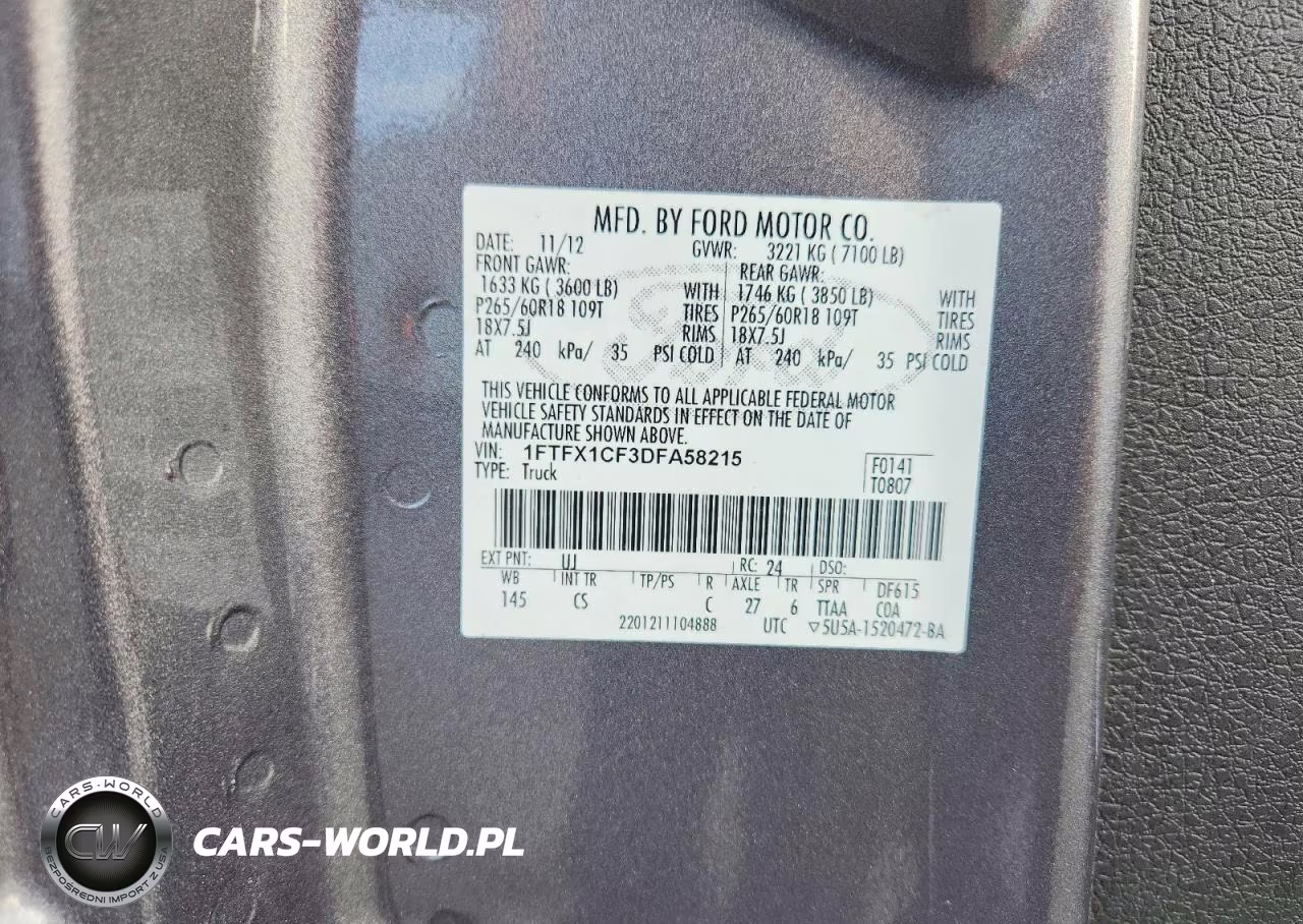 2013 Ford F150 Super Cab VIN:1FTFX1CF3DFA58215 - 12