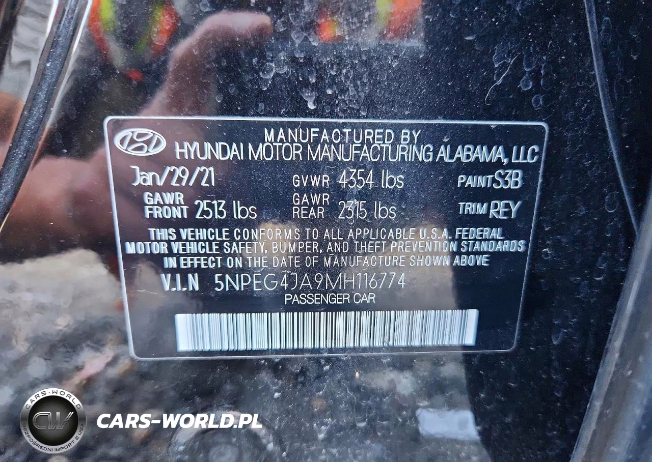 2021 Hyundai Sonata Se VIN:5NPEG4JA9MH116774 - 13