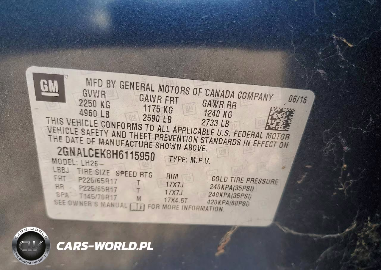 2017 Chevrolet Equinox Lt VIN:2GNALCEK8H6115950 - 13