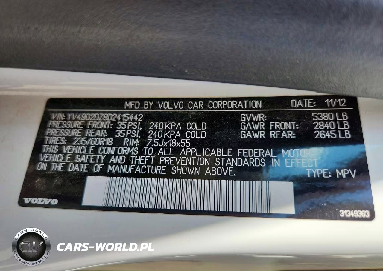2013 Volvo Xc60 T6 VIN:YV4902DZ8D2415442 - 14