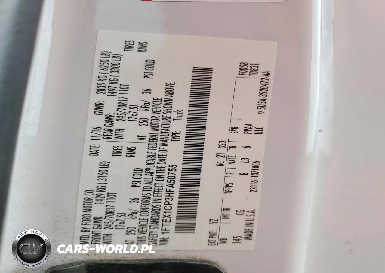 2017 Ford F150 Super Cab VIN:1FTEX1CP3HFA50755 - 12