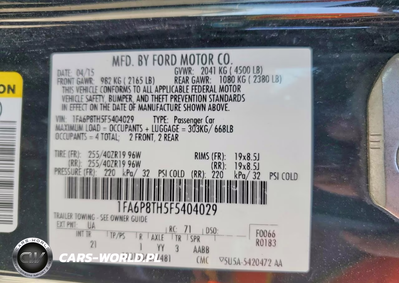 2015 Ford Mustang Ecoboost VIN:1FA6P8TH5F5404029 - 12