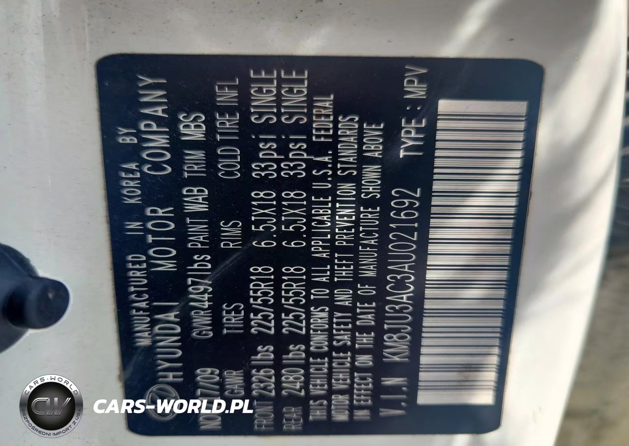 2010 Hyundai Tucson Limited VIN:KM8JU3AC3AU021692 - 13