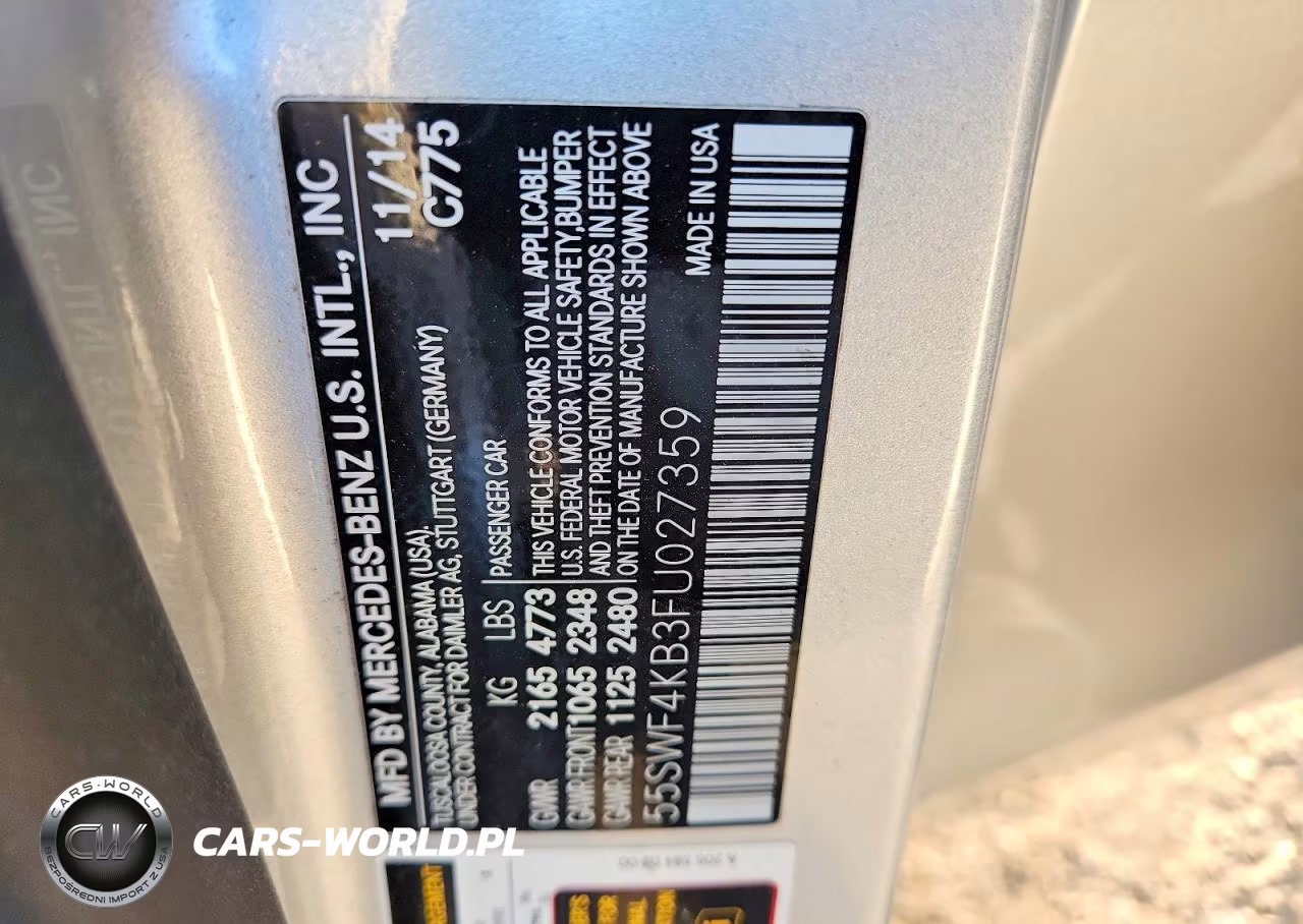 2015 Mercedes-Benz C 300 4Matic VIN:55SWF4KB3FU027359 - 12