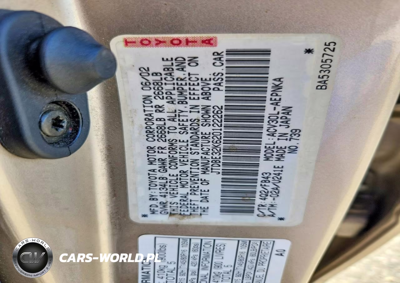 2002 Toyota Camry Le VIN:JTDBE32K620122262 - 12