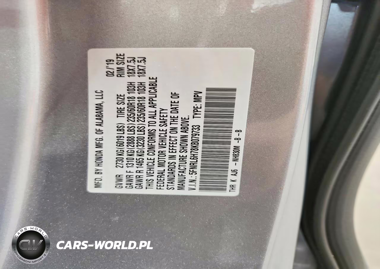 2019 Honda Odyssey Exl VIN:5FNRL6H78KB079733 - 13