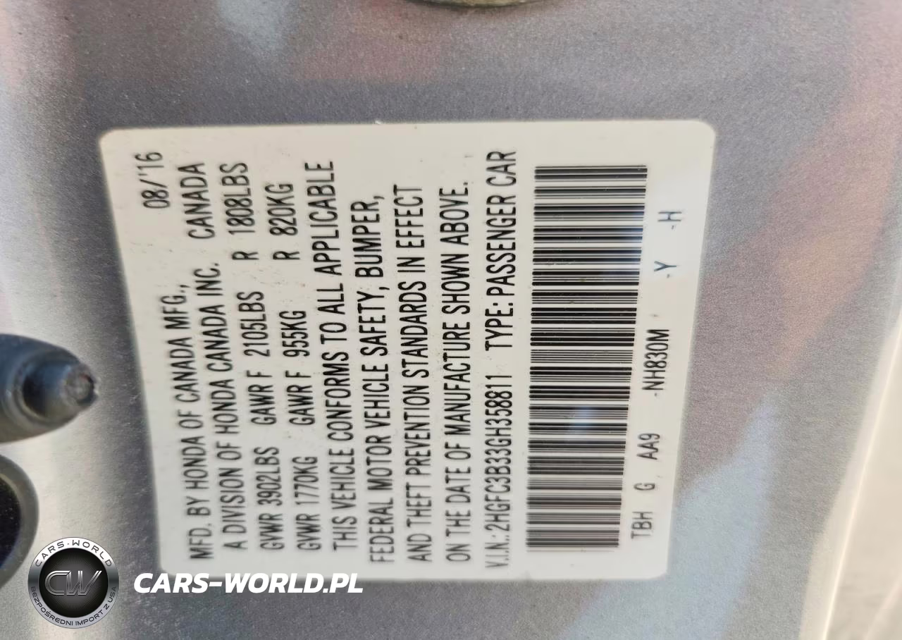 2016 Honda Civic Ex VIN:2HGFC3B33GH358811 - 12