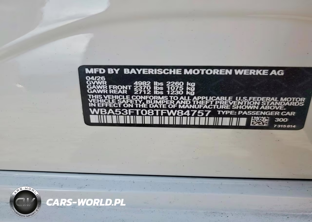2026 BMW M340I VIN:WBA53FT08TFW84757 - 12