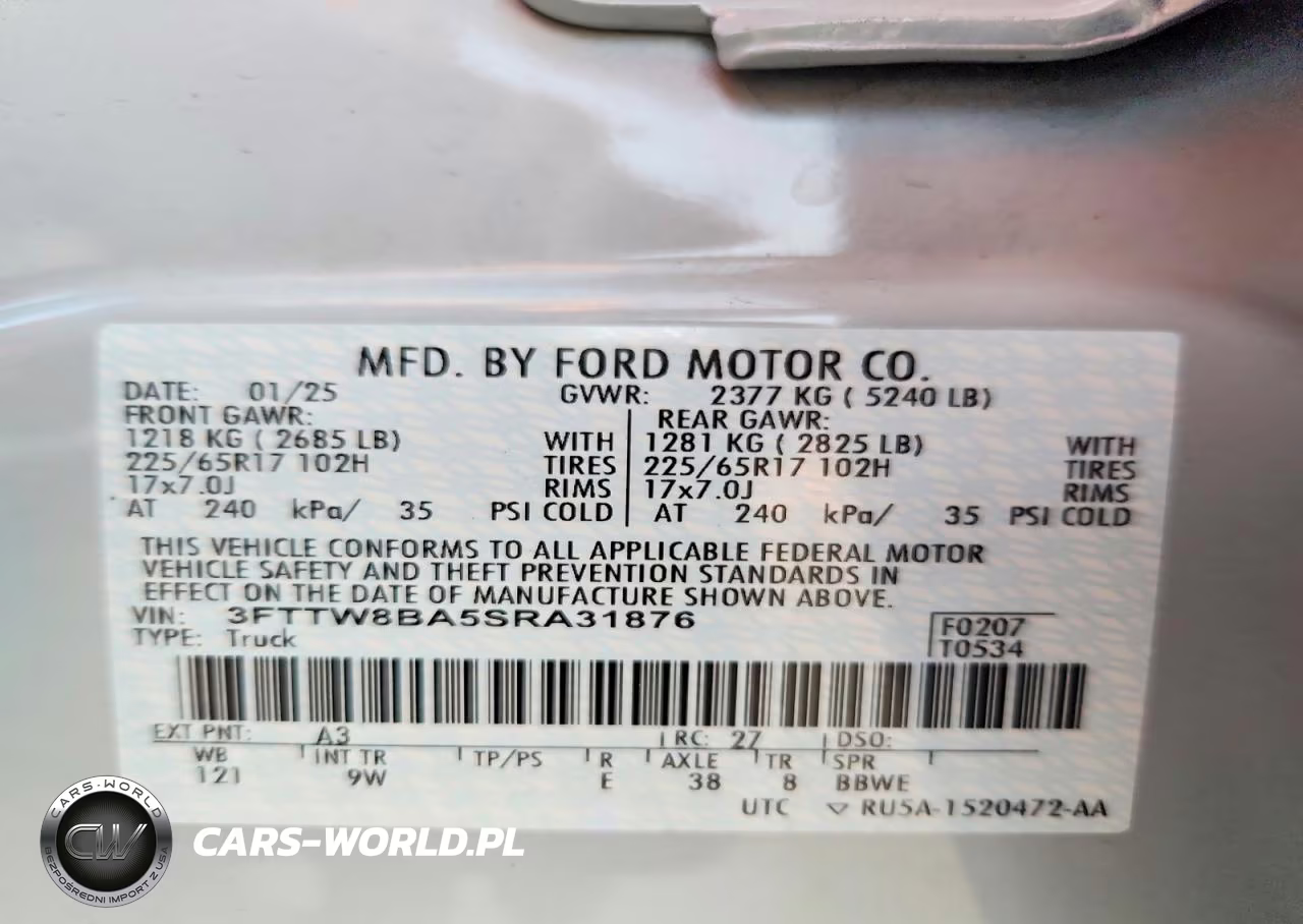 2025 Ford Maverick Xl VIN:3FTTW8BA5SRA31876 - 12