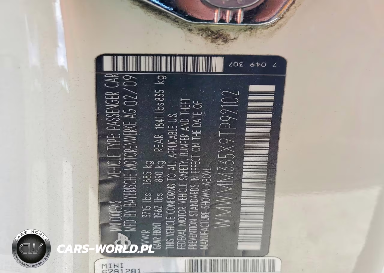 2009 Mini Cooper S Clubman VIN:WMWMM335X9TP92102 - 12