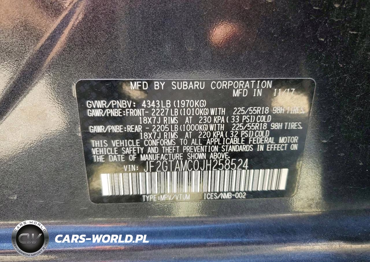 2018 Subaru Crosstrek Limited VIN:JF2GTAMC0JH258524 - 13
