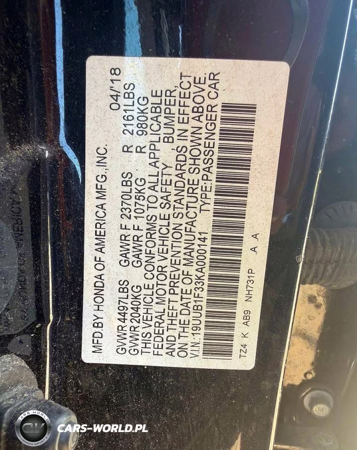 2019 Acura Tlx VIN:19UUB1F33KA000141 - 10