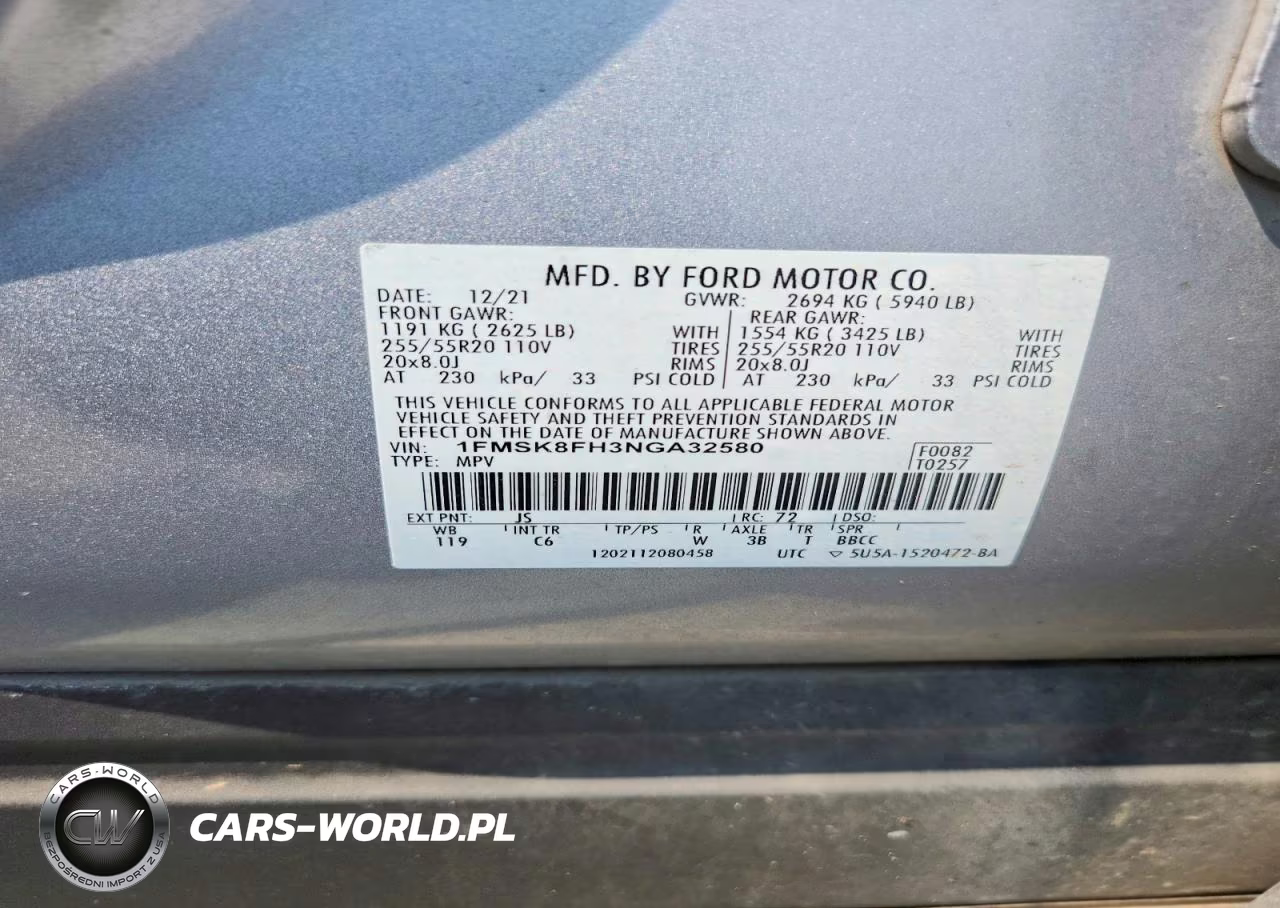 2022 Ford Explorer Limited VIN:1FMSK8FH3NGA32580 - 13