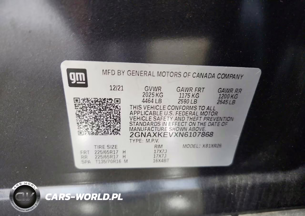2022 Chevrolet Equinox Lt VIN:2GNAXKEVXN6107868 - 12