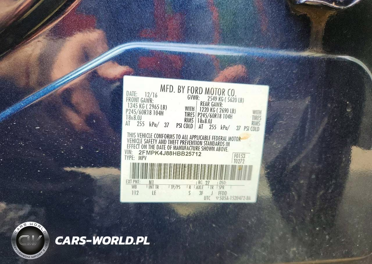 2017 Ford Edge Sel VIN:2FMPK4J88HBB25712 - 13