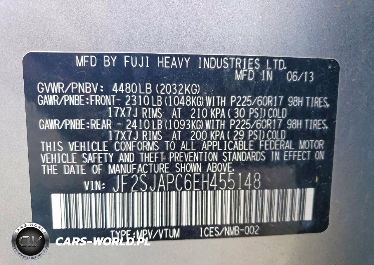2014 Subaru Forester 2.5I Touring VIN:JF2SJAPC6EH455148 - 12