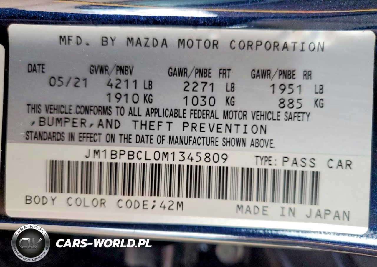 2021 Mazda 3 Preferred VIN:JM1BPBCL0M1345809 - 12
