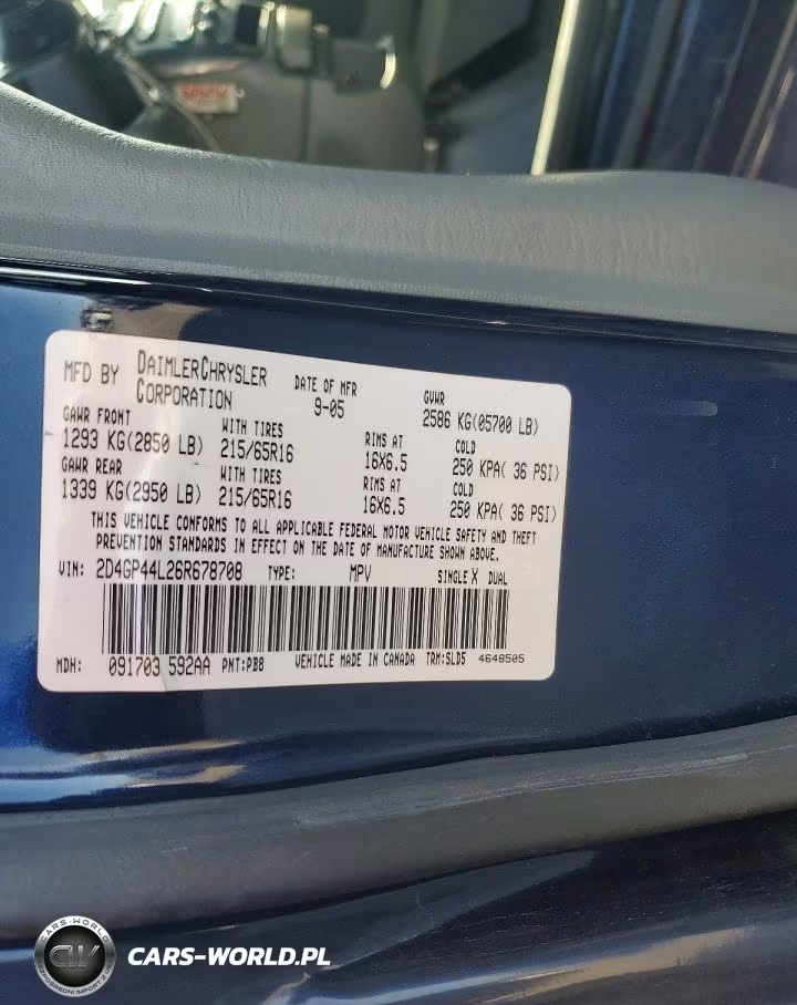 2006 Dodge Grand Caravan Sxt VIN:2D4GP44L26R678708 - 13