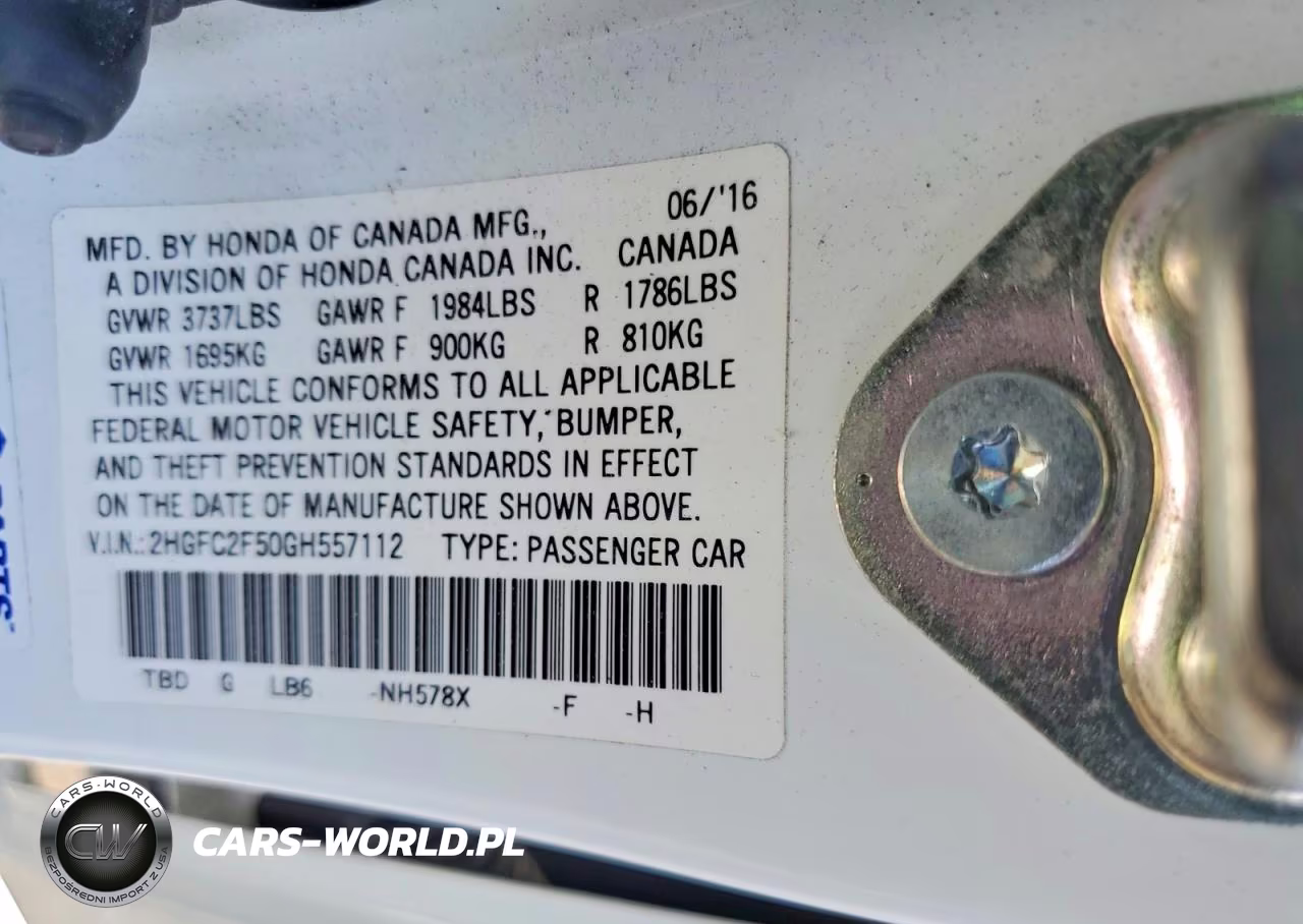 2016 Honda Civic Lx VIN:2HGFC2F50GH557112 - 12