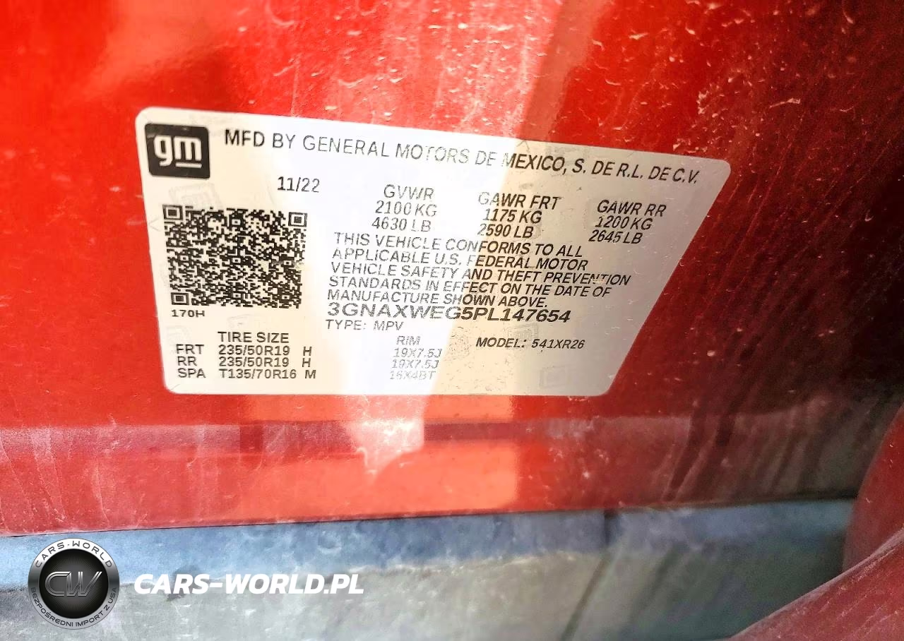 2023 Chevrolet Equinox Rs VIN:3GNAXWEG5PL147654 - 13