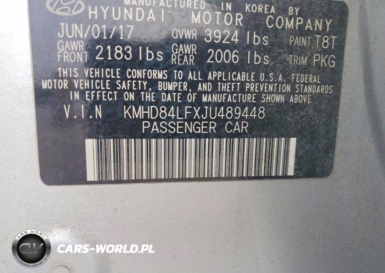 2018 Hyundai Elantra Sel VIN:KMHD84LFXJU489448 - 13