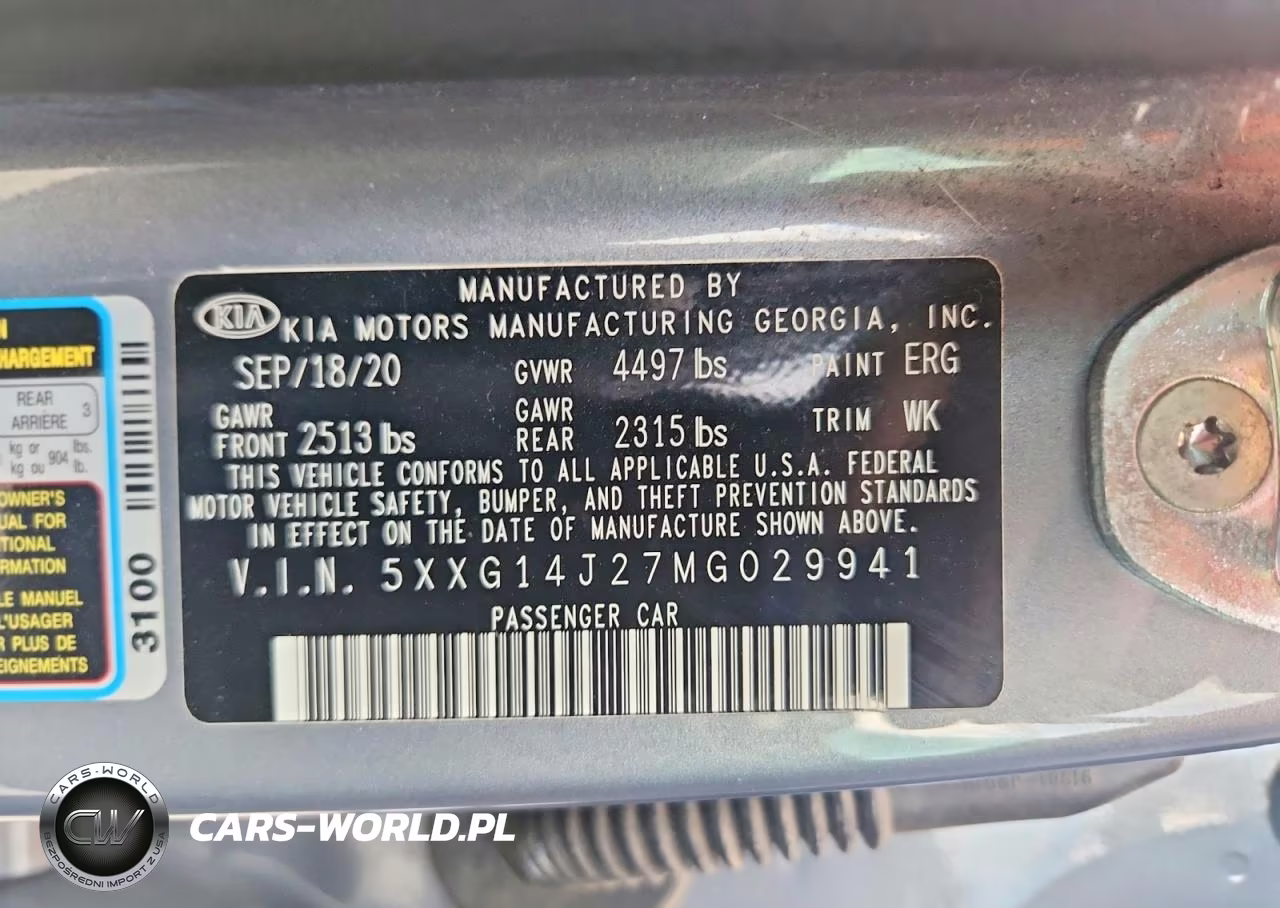 2021 Kia K5 Lxs VIN:5XXG14J27MG029941 - 12
