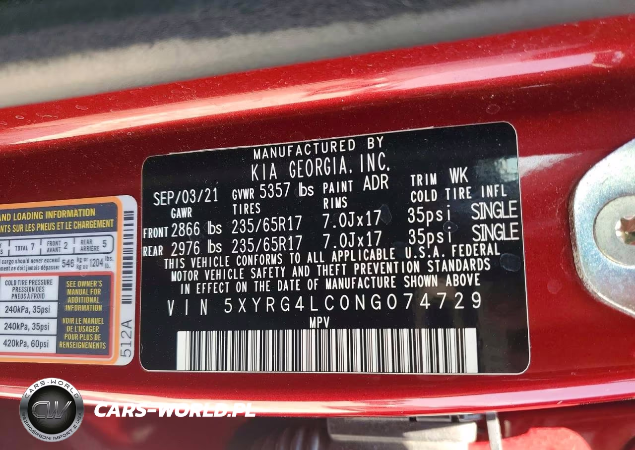 2022 Kia Sorento Lx VIN:5XYRG4LC0NG074729 - 13