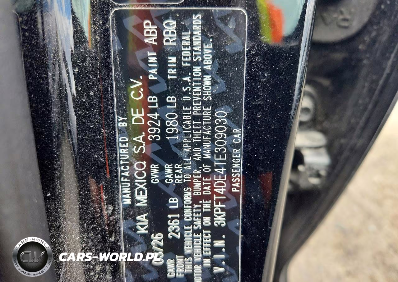 2026 Kia K4 Lx VIN:3KPFT4DE4TE309030 - 12