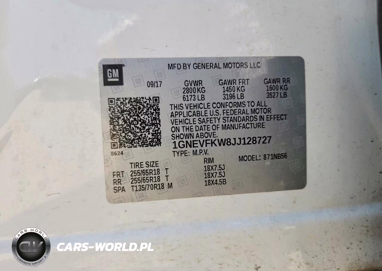 2018 Chevrolet Traverse Ls VIN:1GNEVFKW8JJ128727 - 13