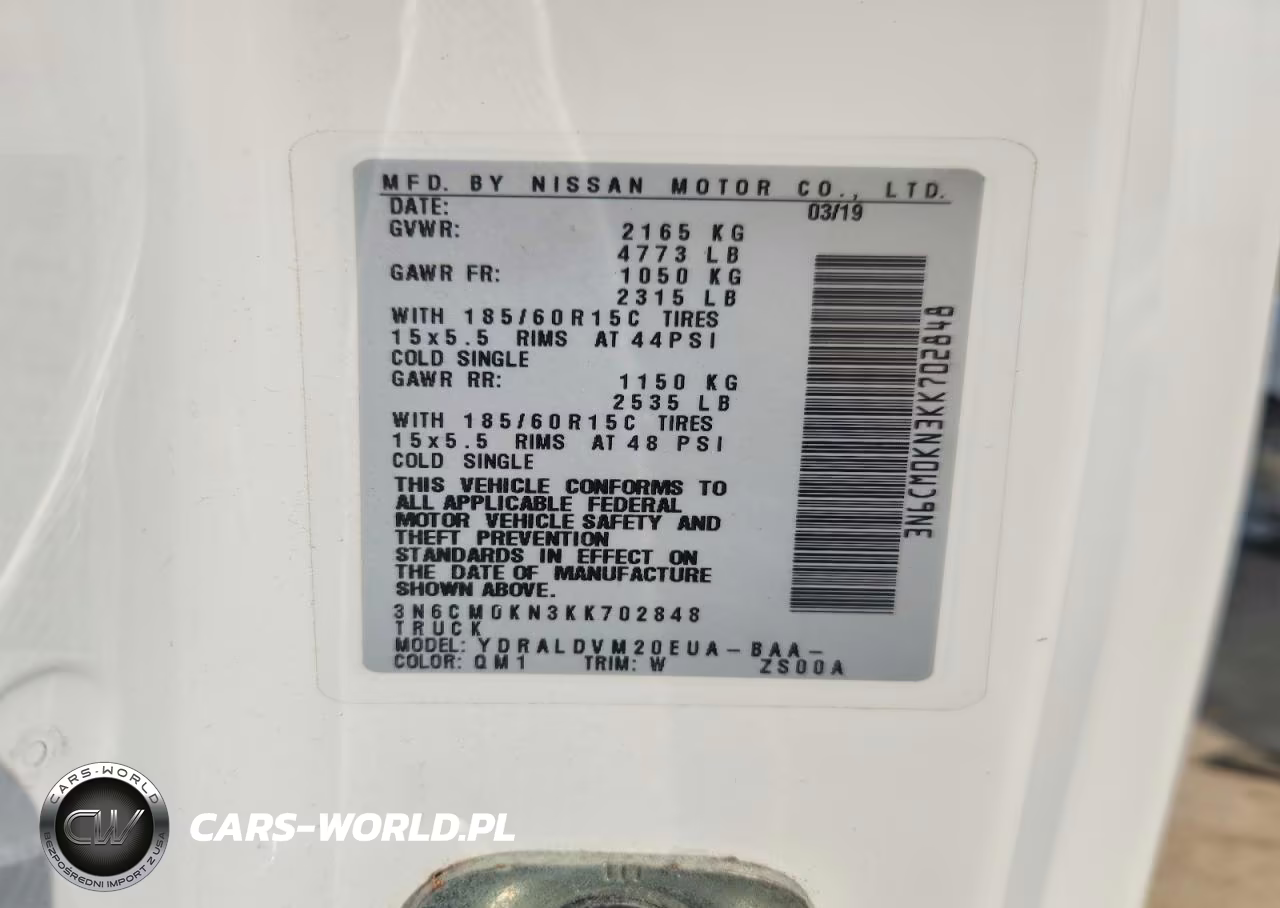 2019 Nissan Nv200 S VIN:3N6CM0KN3KK702848 - 13