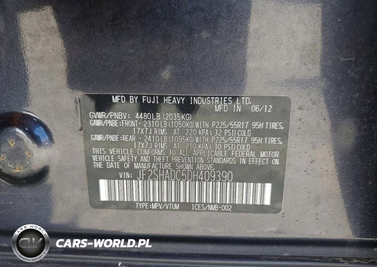 2013 Subaru Forester 2.5X Premium VIN:JF2SHADC5DH409390 - 13