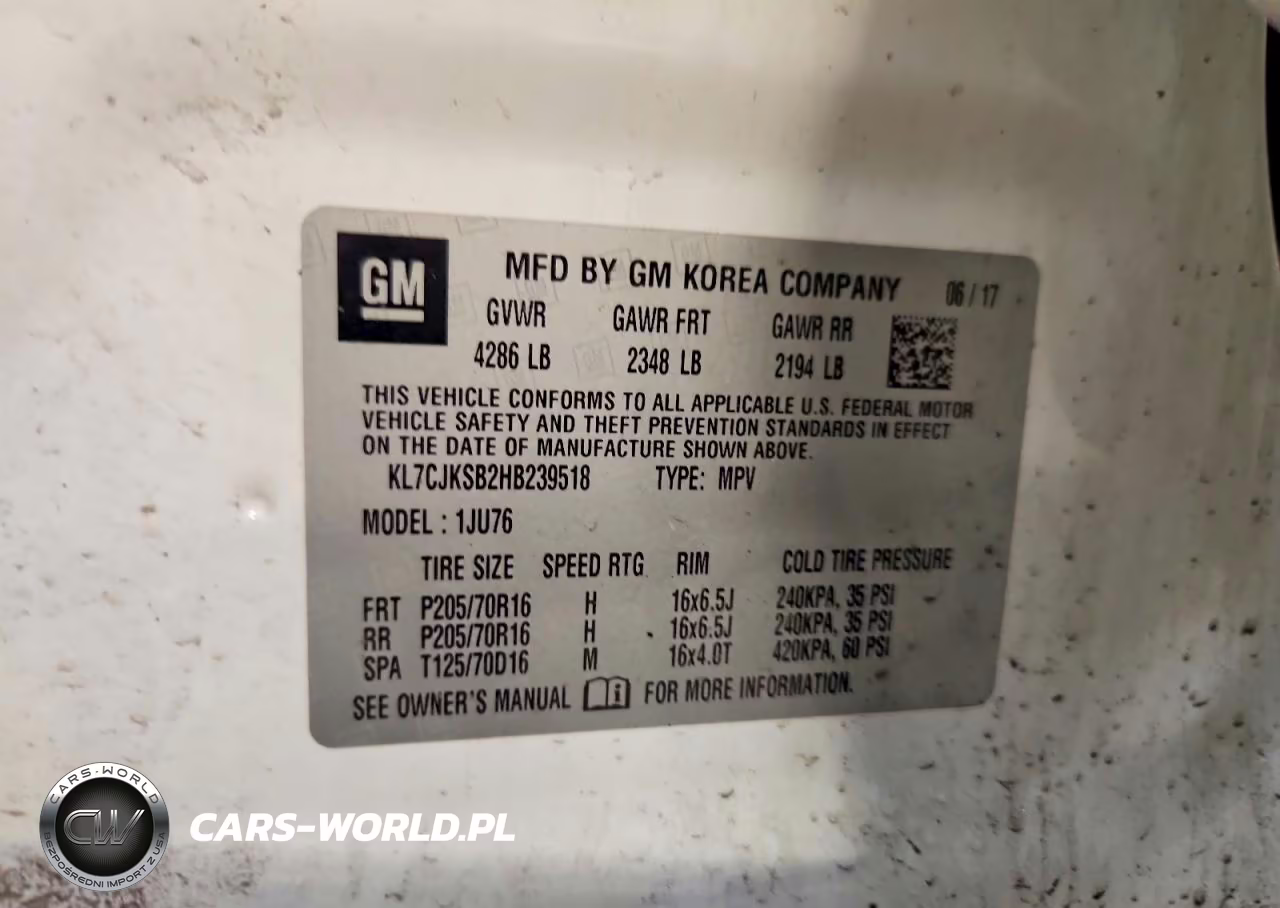 2017 Chevrolet Trax Ls VIN:KL7CJKSB2HB239518 - 13