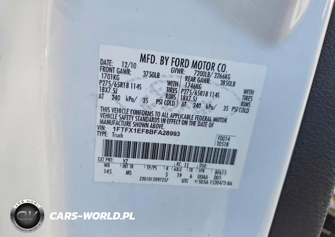 2011 Ford F150 Super Cab VIN:1FTFX1EF8BFA28993 - 12