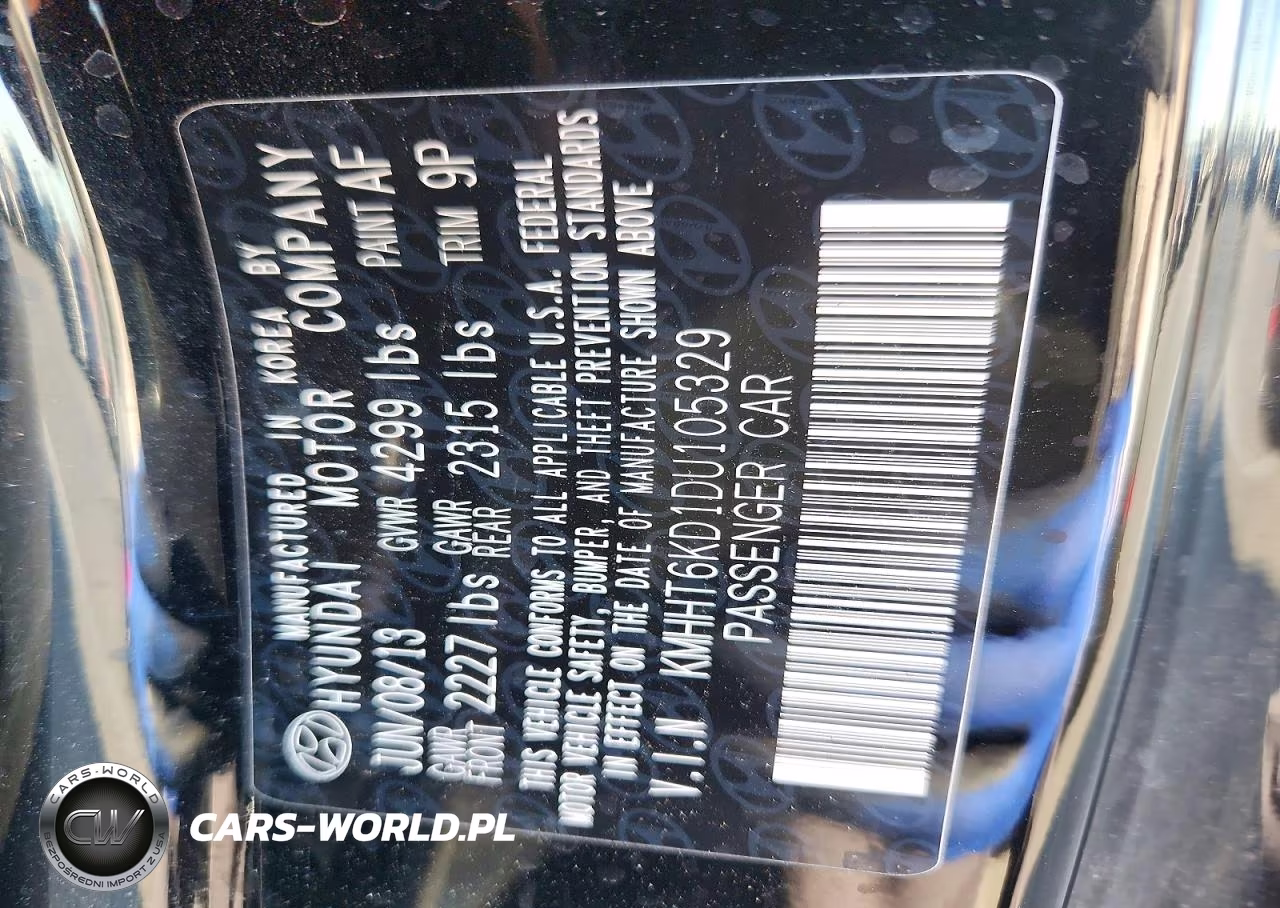 2013 Hyundai Genesis Coupe 2.0T VIN:KMHHT6KD1DU105329 - 12