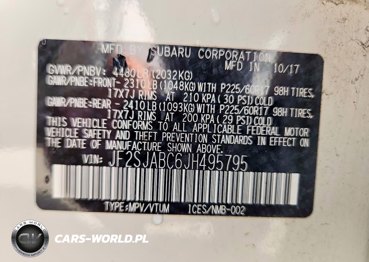 2018 Subaru Forester 2.5I VIN:JF2SJABC6JH495795 - 13