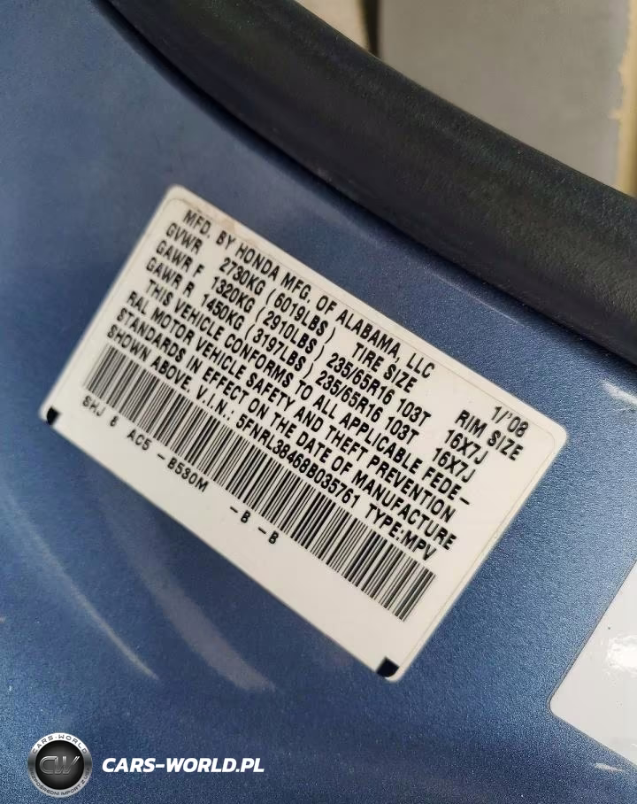 2008 Honda Odyssey Ex VIN:5FNRL38468B035761 - 13