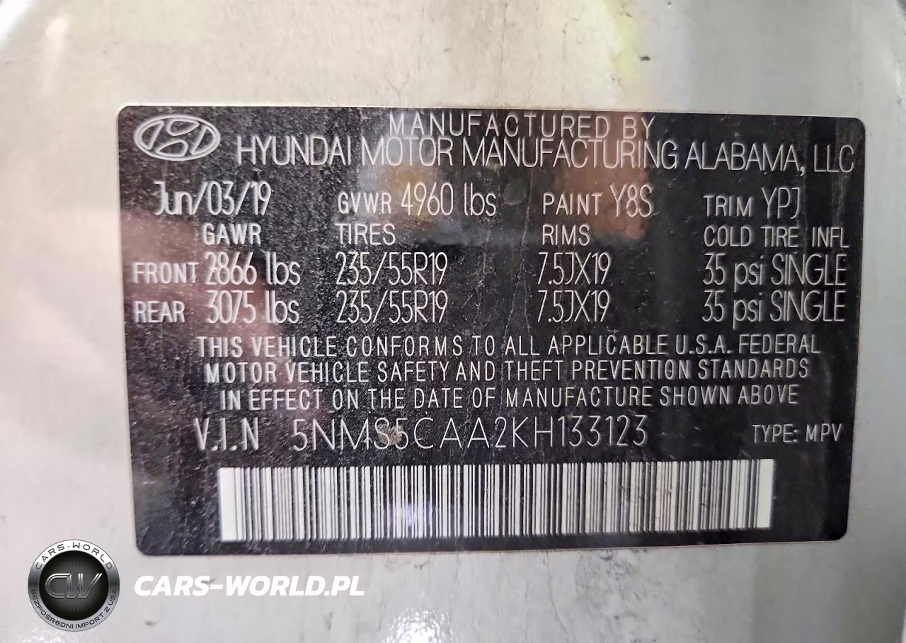2019 Hyundai Santa Fe Limited, Ultimate VIN:5NMS5CAA2KH133123 - 13