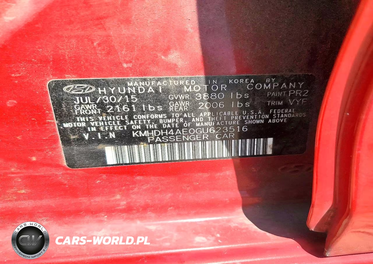 2016 Hyundai Elantra Se VIN:KMHDH4AE0GU623516 - 12