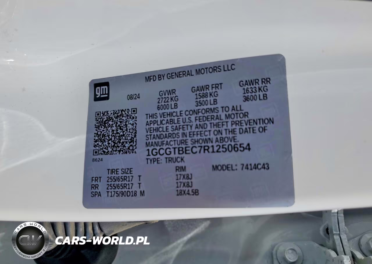 2024 Chevrolet Colorado VIN:1GCGTBEC7R1250654 - 13