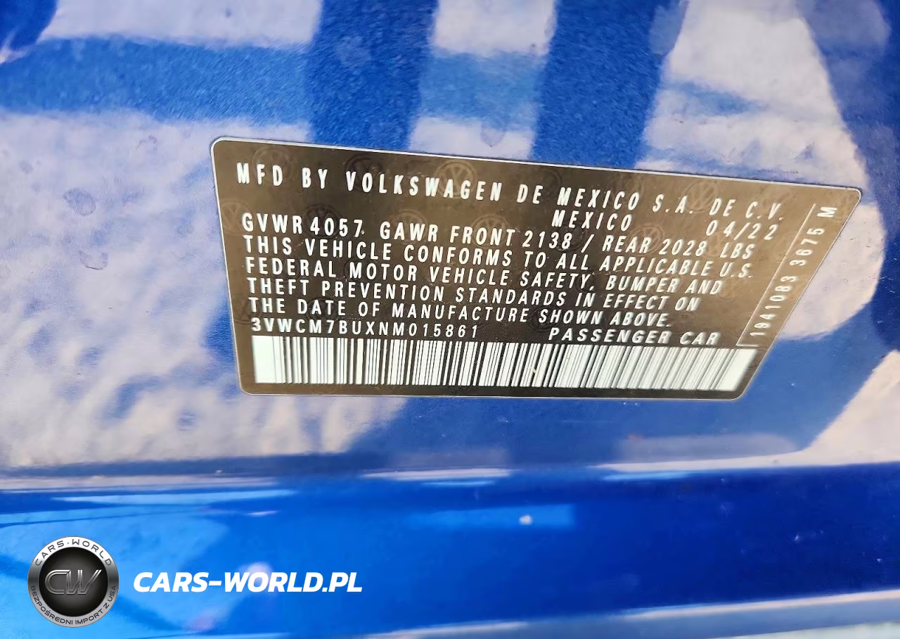 2022 Volkswagen Jetta S VIN:3VWCM7BUXNM015861 - 13