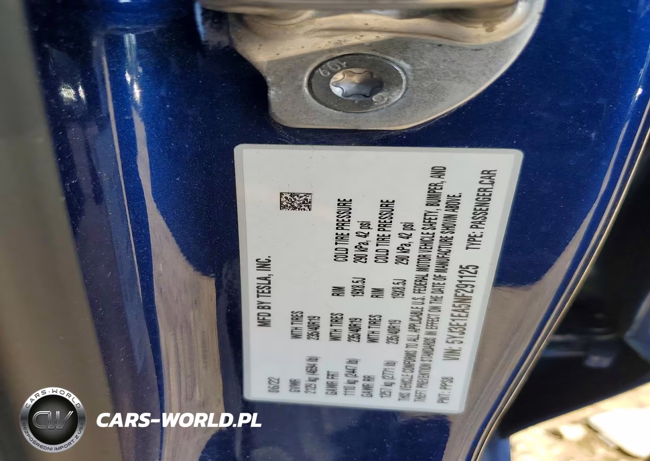 2022 Tesla Model 3 VIN:5YJ3E1EA5NF291125 - 12