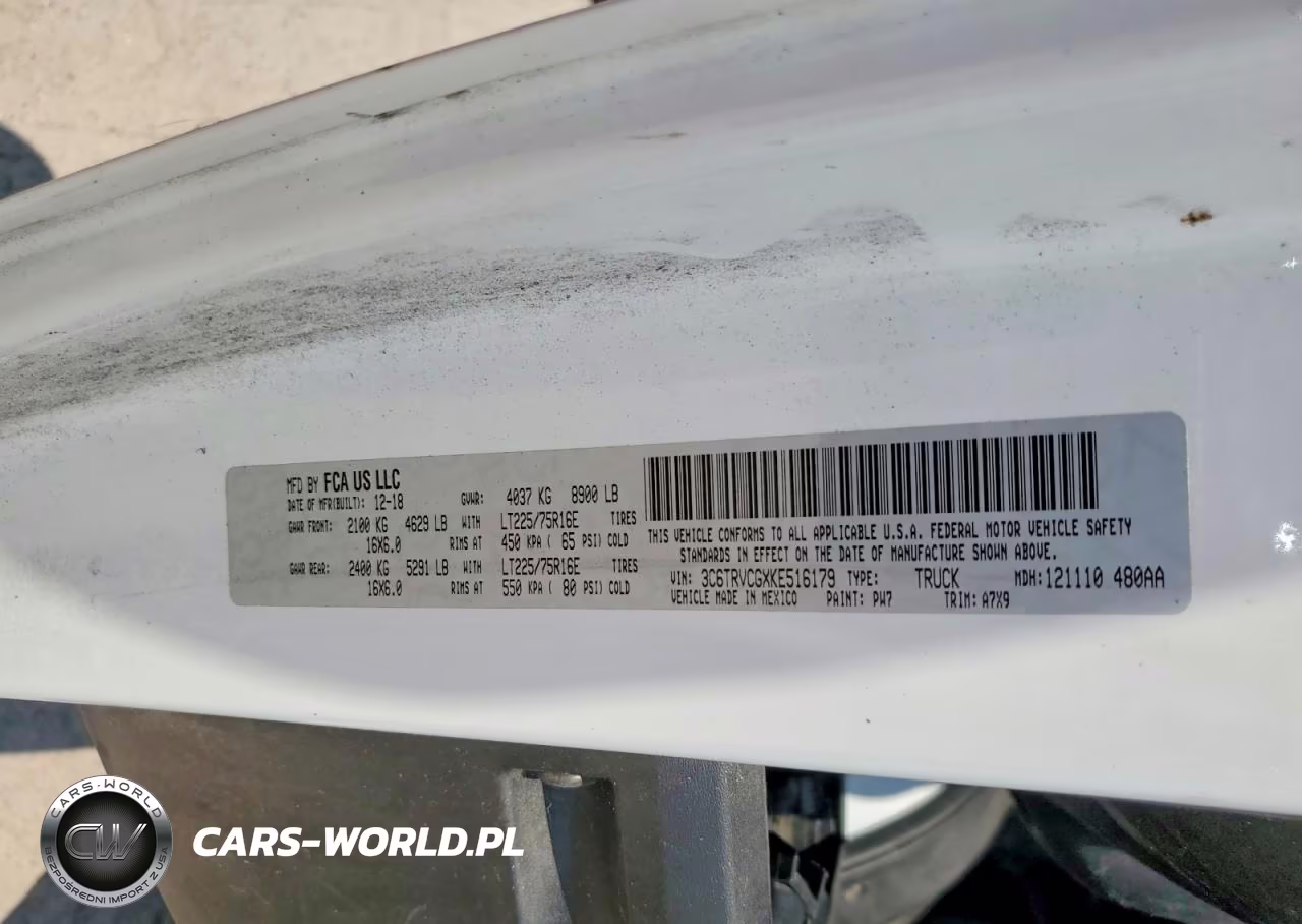 2019 Ram Promaster 2500 2500 High VIN:3C6TRVCGXKE516179 - 13