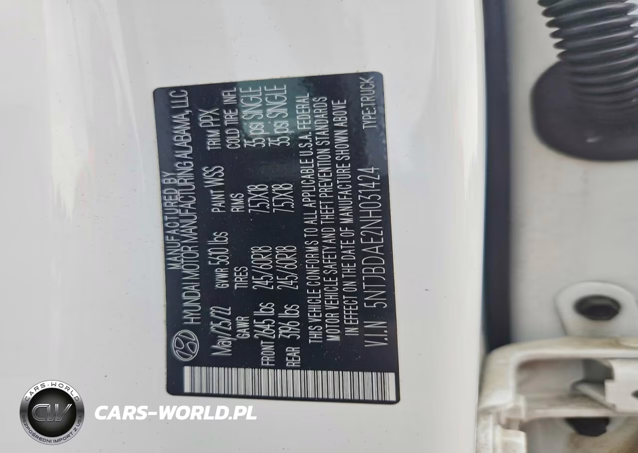 2022 Hyundai Santa Cruz Sel VIN:5NTJBDAE2NH031424 - 12