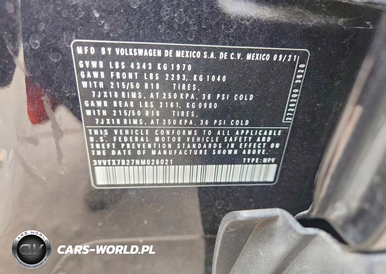 2022 Volkswagen Taos Se VIN:3VVTX7B27NM026021 - 13
