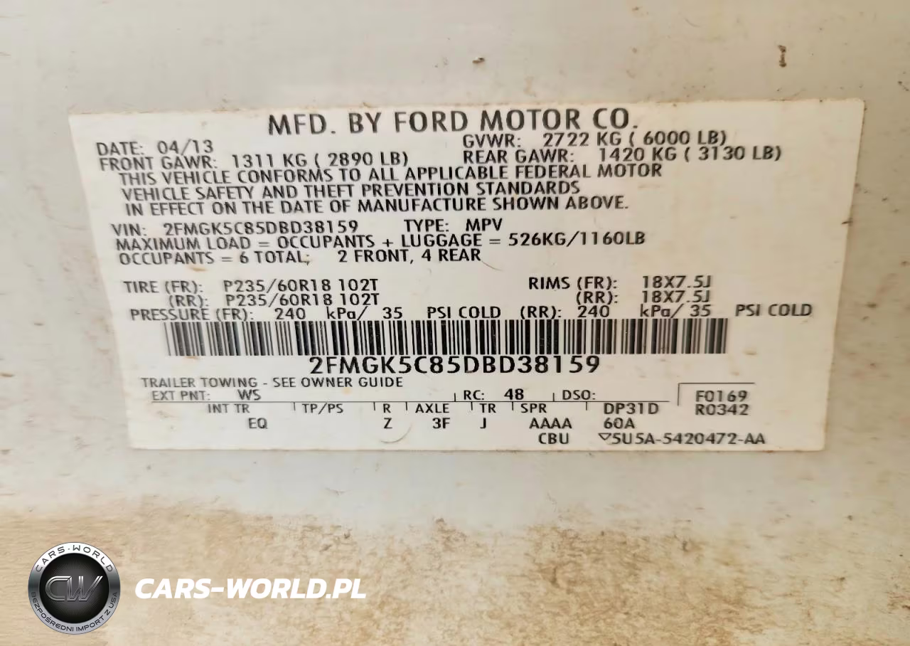 2013 Ford Flex Sel VIN:2FMGK5C85DBD38159 - 13
