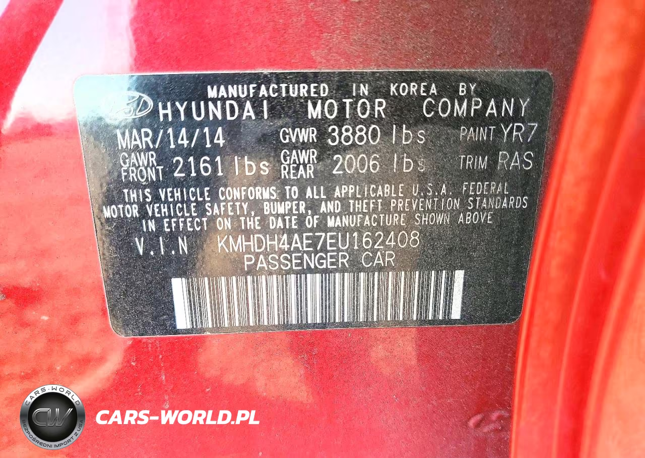 2014 Hyundai Elantra Se VIN:KMHDH4AE7EU162408 - 12