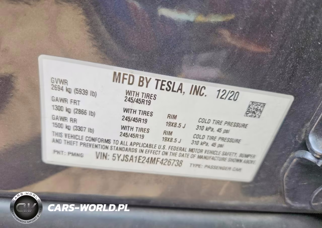 2021 Tesla Model S VIN:5YJSA1E24MF426738 - 12