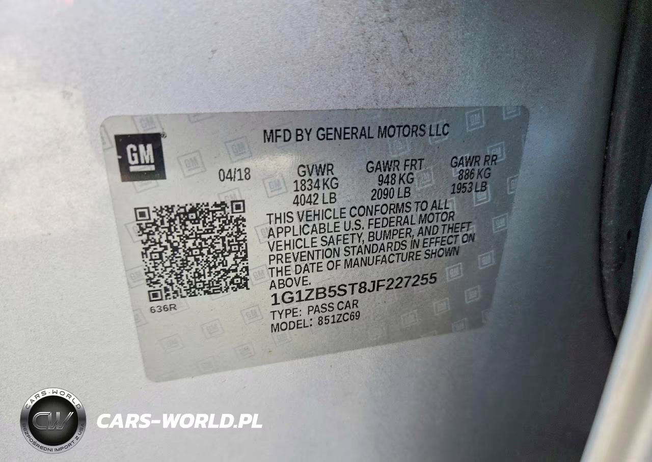 2018 Chevrolet Malibu Ls VIN:1G1ZB5ST8JF227255 - 12