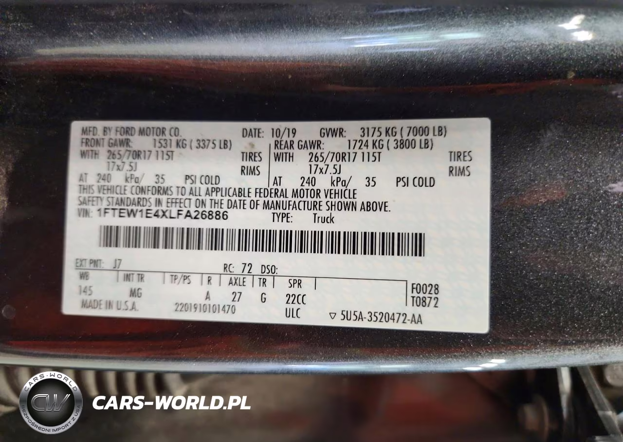 2020 Ford F150 Supercrew VIN:1FTEW1E4XLFA26886 - 12