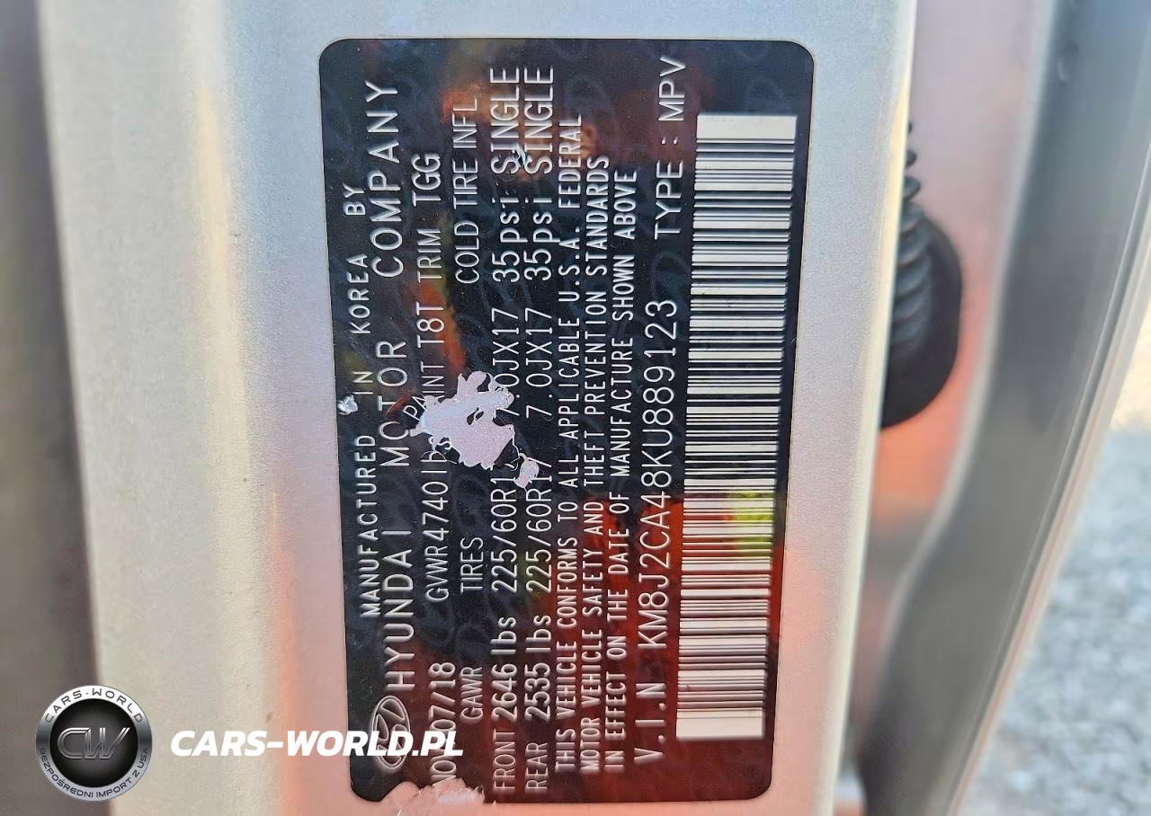 2019 Hyundai Tucson Se VIN:KM8J2CA48KU889123 - 13
